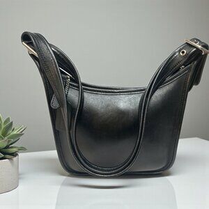 VTG Coach Janice Legacy Bag 9950 Black Leather Nickel Convertible Y2K Dominican